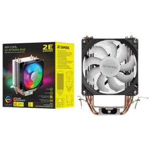 Процессорный кулер 2E GAMING AIR COOL (AC90D4-RGB) RGB, 775,115X,1366,1700 FM1,FM2, AM2,AM2+, AM3,AM3+,AM4, 90мм, 2510-4pin, TDP 130W, 2E-AC90D4-RGB UA