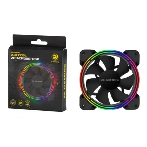 Корпусной вентилятор 2E GAMING AIR COOL (ACF120B-RGB), 120мм, Molex 4pin +2510-3pin, черные лопасти, черная рамка, 2E-ACF120B-RGB UA