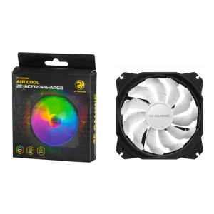 Корпусной вентилятор 2E GAMING AIR COOL (ACF120PA-ARGB ), 120мм, 2510-4pin + 5V 3pin RGB, белые лопасти, черная рамка, 2E-ACF120PA-ARGB UA