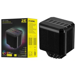 Процессорный кулер 2E GAMING AIR COOL (ACM90D4) ARGB, 115X,1200,1366,1700 FM1,FM2,AM2,AM2+,AM3,AM3+,AM4, 90мм,TDP 180W, 2E-ACM90D4 UA