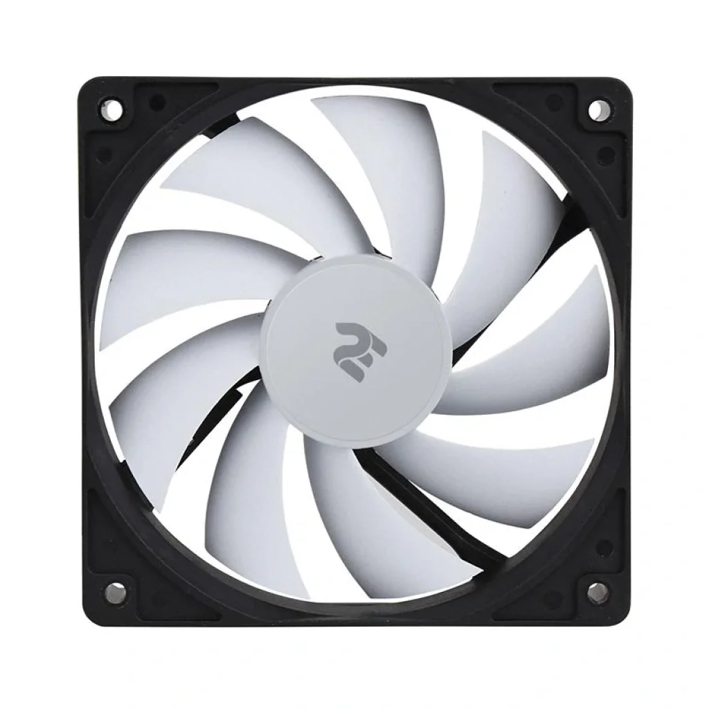 Корпусной вентилятор 2E OEM (F120-S), 120мм, 3pin, белые лопасти, черная рамка, 2E-F120-S UA
