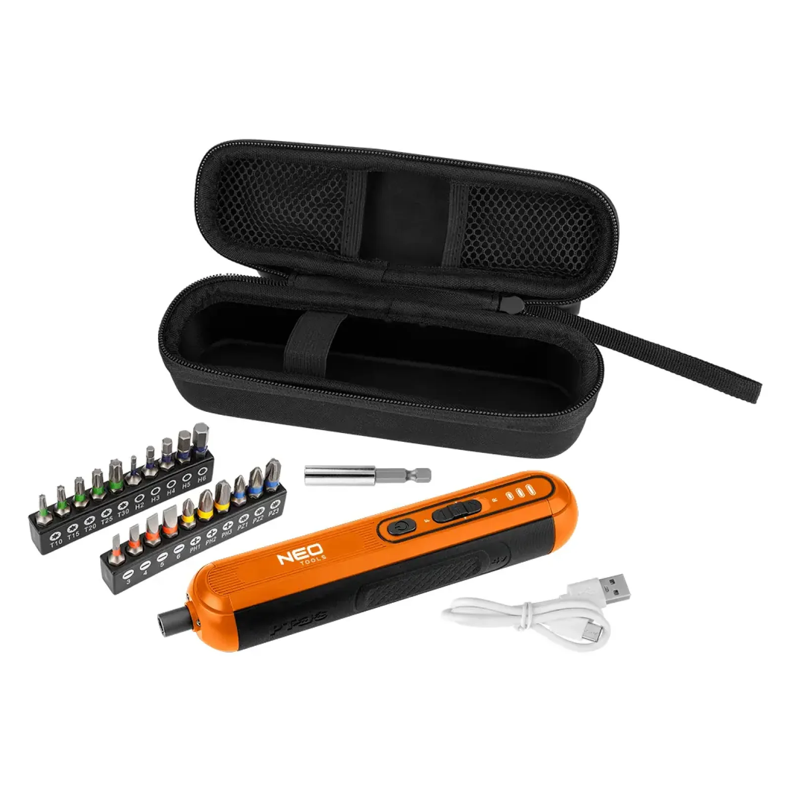 Викрутка акумуляторна Neo Tools 4В1Х1.5А·год 4.5Нм 230об·хв 20 біт кейс 0.23кг (04-199) UA