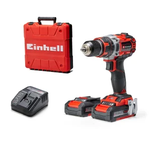 Шурупокрут-дриль ударний акумуляторний Einhell TP-CD 18/50 Li-i BL(2x2Ah), PXC, 18В, акумулятор 2 Аг - 2 шт, безщітковий, 50 Нм, кейс, 2.02 кг (4513940) UA