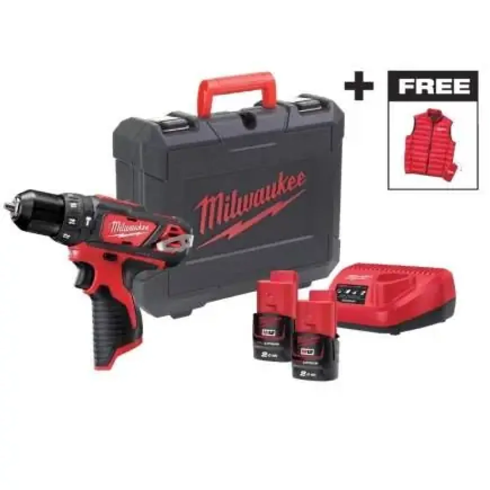 Шурупокрут-дриль акумуляторний Milwaukee M12 BPD-202C 12В 2х2А·год 30Нм 0·1500об/хв ЗП C12C жилет кейс 1.2кг (4933499465) UA