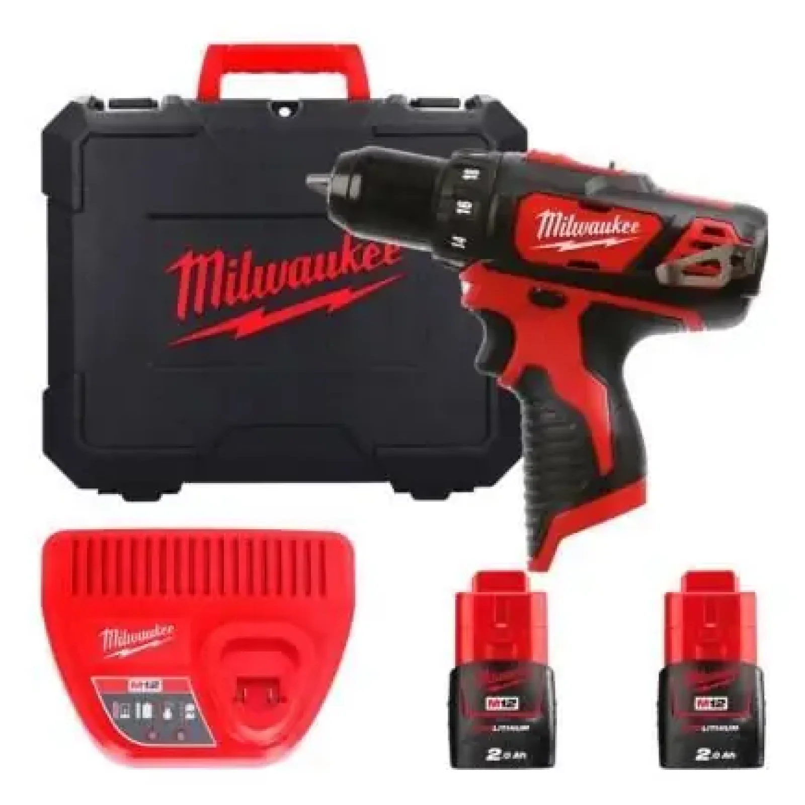 Шурупокрут-дриль акумуляторний Milwaukee M12 BLDDRC-202C 12В 2х2А·год 40Нм 0-550-1700об/хв ЗП C12C кейс 1.2кг (4933499686) UA