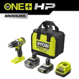 Шурупокрут-дриль ударний акумуляторний Ryobi ONE+ HP RPD18C-242S 18В 1х2А·год 1х4А·год ЗП 54Нм 450·1700об·хв 1кг сумка (5133004983) UA