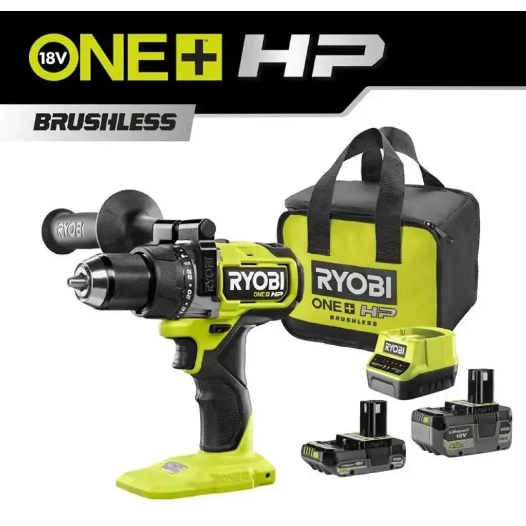 Шурупокрут-дриль ударний акумуляторний Ryobi ONE+ HP RPD18X-242S 18В 1х2А·год 1х4А·год ЗП 95Нм 500·2100об·хв 1.3кг сумка (5133005283) UA