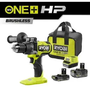 Шурупокрут-дриль ударний акумуляторний Ryobi ONE+ HP RPD18X-242S 18В 1х2А·год 1х4А·год ЗП 95Нм 500·2100об·хв 1.3кг сумка (5133005283) UA