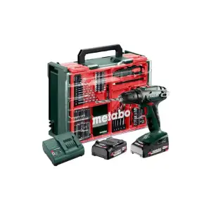 Шурупокрут-дриль акумуляторний Metabo BS 18 Set 18В 2х2А·год 24·48Нм 0-450·0-1600об/хв 1.3кг (602207710) UA