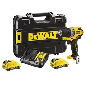 Дриль-шурупокрут DeWalt XR Li-Ion 12В акб 2х2А·год 57.5Нм 425-1500об/хв патрон 10мм кейс 1.1кг (DCD701D2) UA