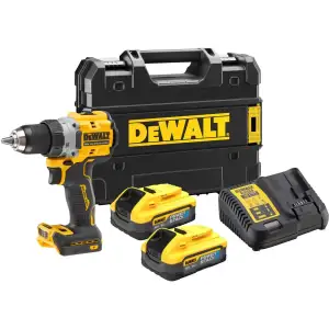 Шурупокрут-дриль акумуляторний DeWALT XR Li-Ion PowerStack 18В 2х5А·год 90Нм 0-650·0-2000об/хв кейс ЗП 1.28кг (DCD800H2T) UA