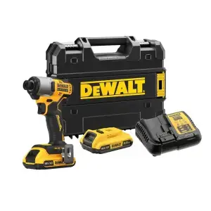 Шурупокрут ударний акумуляторний DeWalt XR Li-Ion 18В акб 2х2А·год 192Нм 3200об/хв 4200уд/хв кейс TSTAK, ЗП 0.88кг (DCF840D2T) UA