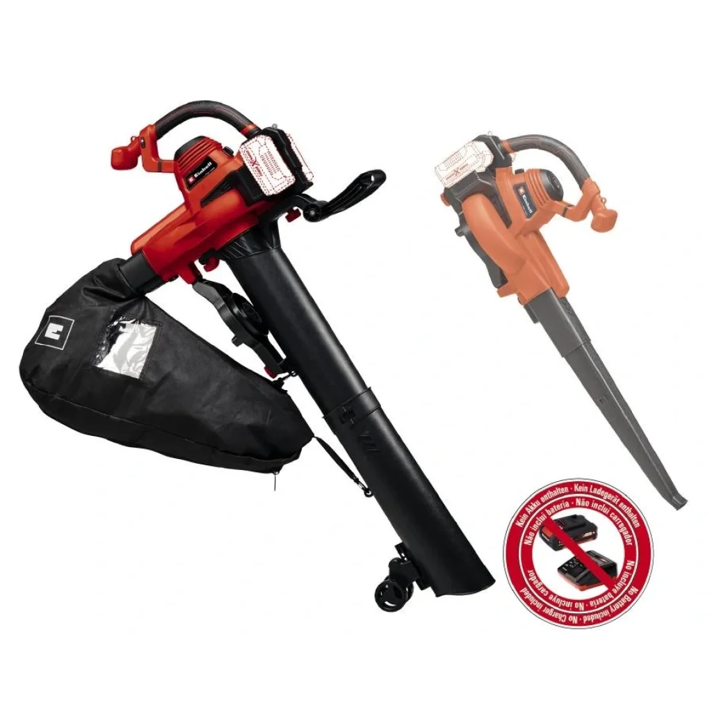 Пилосос садовий акум Einhell GE-LB 36/230 Li E - Solo, 36В, PXC, 8000-14000 об/хв, 700 м3/год, 230 км/год, 45 л, 3.1 кг (без АКБ та ЗП), 3433630 UA