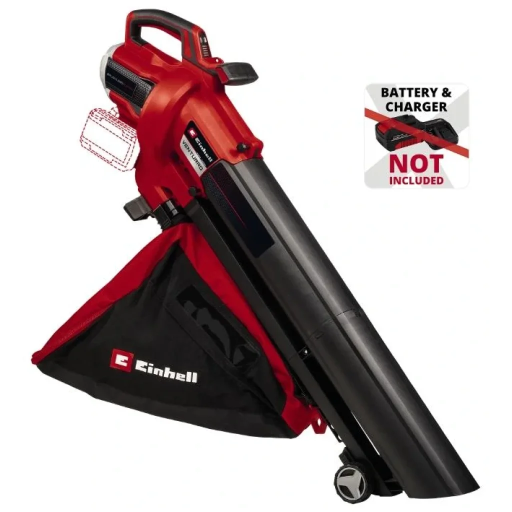 Пилосос садовий акум Einhell VENTURRO 36/240, 36В, PXC, 8000-15000 об/хв, 740 м3/год, 240 км/год, 45 л, 3.55 кг (без АКБ і ЗП), 3433640 UA