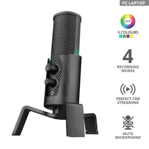 Мікрофон для ПК Trust GXT 258 Fyru USB 4-in-1 Streaming Microphone Black, 23465_TRUST UA