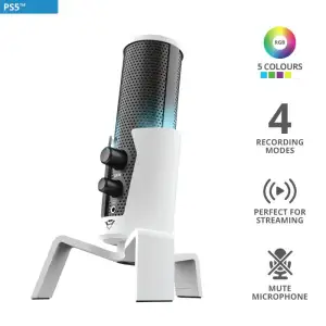 Мікрофон для ПК Trust GXT 258W Fyru USB 4-in-1 PS5 Compatible White, 24257_TRUST UA