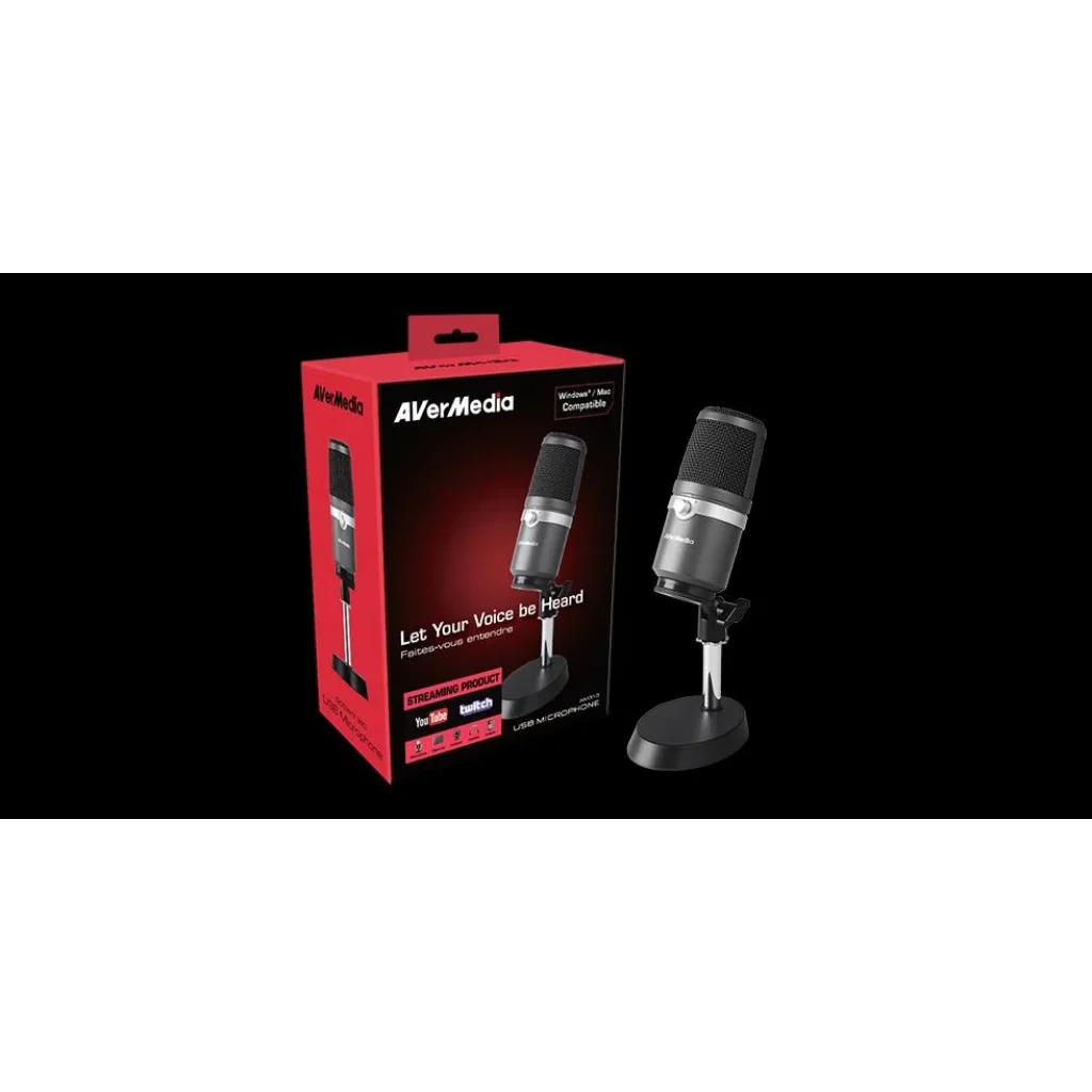 Микрофон AVerMedia USB microphone AM310 Black, 40AAAM310ANB UA
