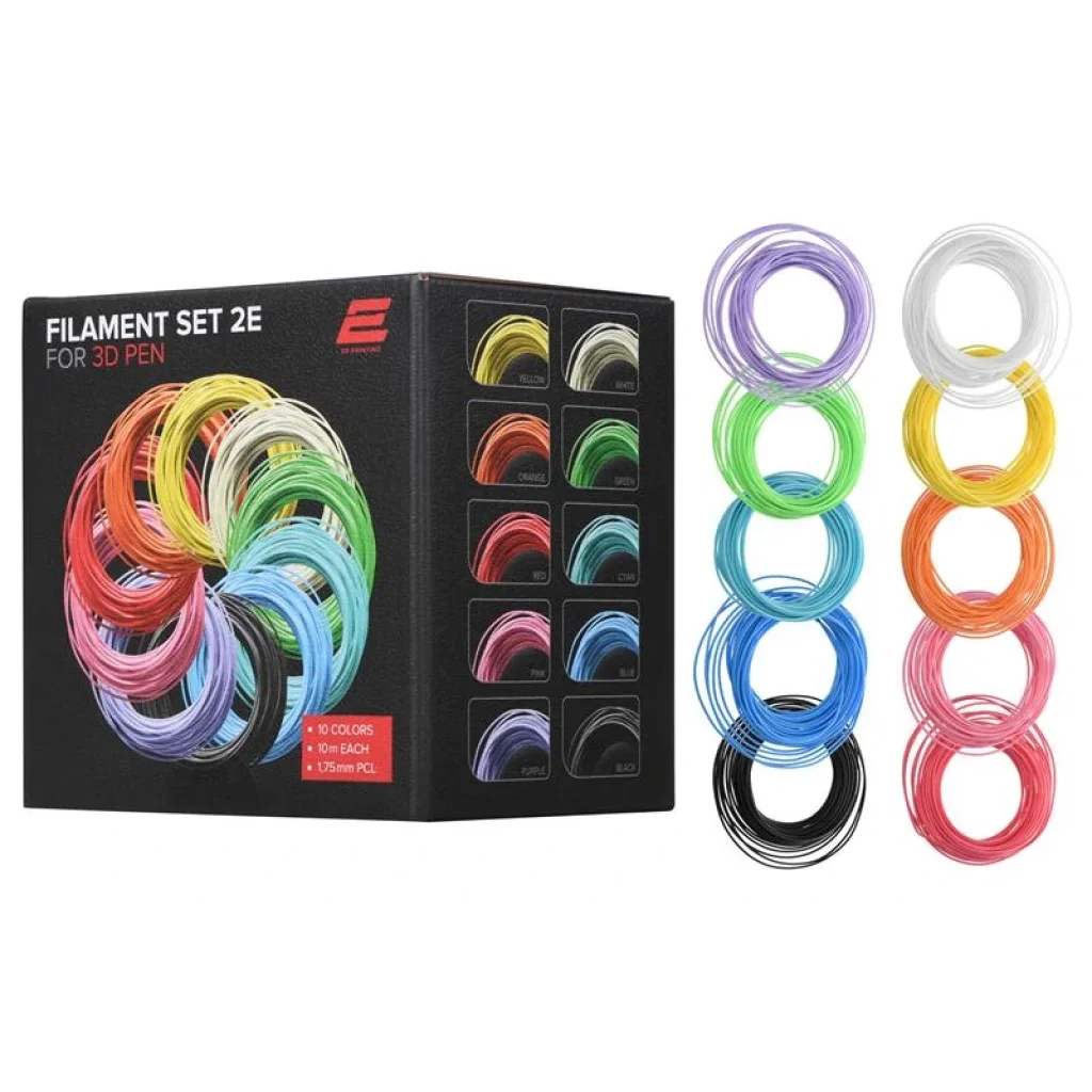 Картридж 2E для 3D ручки PCL, 1.75мм, 10шт, мікс, 2E-L-BH010 UA