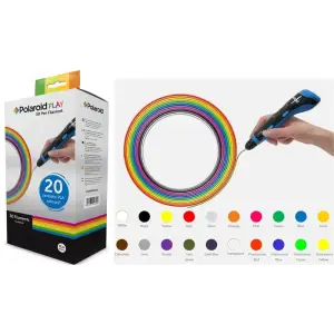 Картридж для 3D ручки Polaroid PLAY PLA, 1.75мм, нитка, 20шт, мікс, PL-2500-00 UA