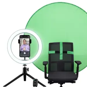 Комплект для стримінгу Trust Maku+ 2-in-1 Streaming Kit, зелений фон та кільцева лампа (24881_TRUST) UA
