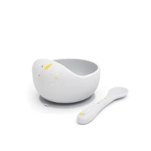 Набір посуду Oribel Cocoon миска та ложка, сірий (OR223-90013) UA