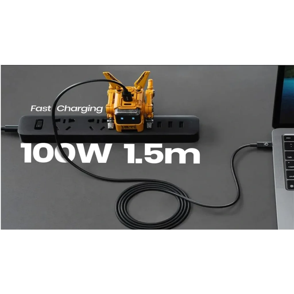 Кабель USB-C > USB-C заряджання/синхронізації GravaStar 1.5м, Type-C, 100w, чорний, GRAVASTARTC_BLK UA