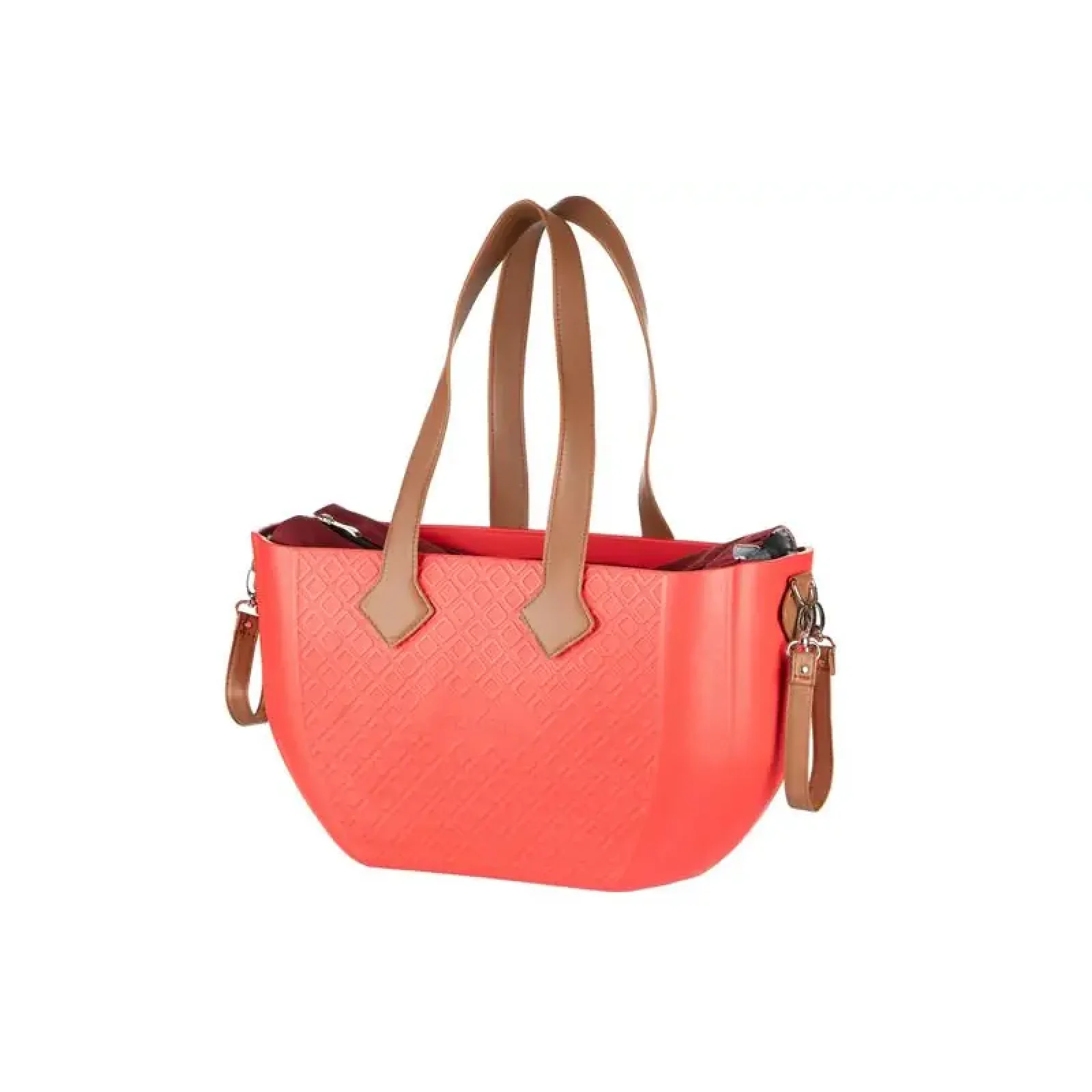 Сумка Nuvita MyMia ручки еко-шкіра, килимок, ремені для коляски, червоно-коричневий (NV8801C/02B/03C) UA