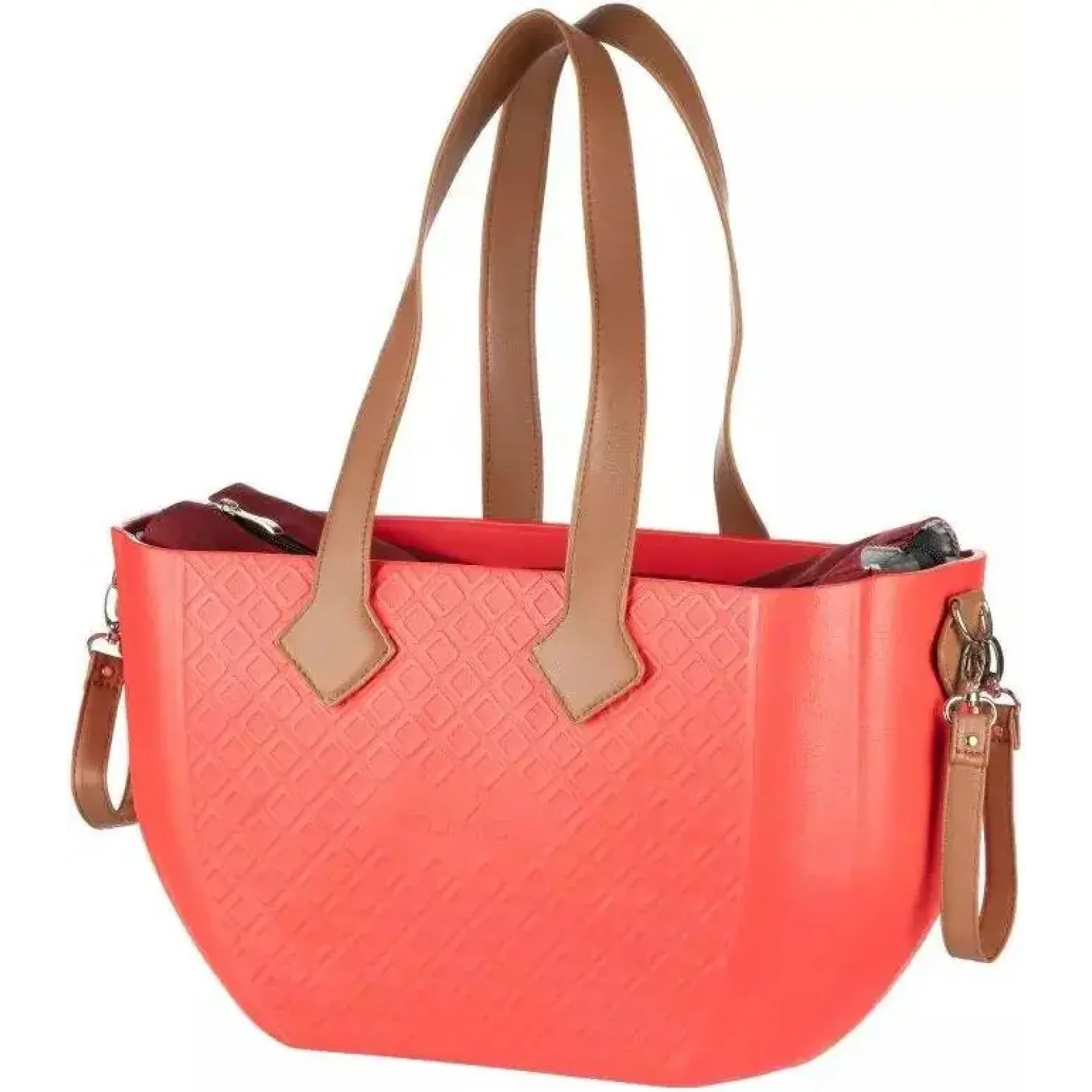 Сумка Nuvita MyMia ручки еко-шкіра, ремені для коляски, червоно-коричневий (NV8801C/07B/03C) UA