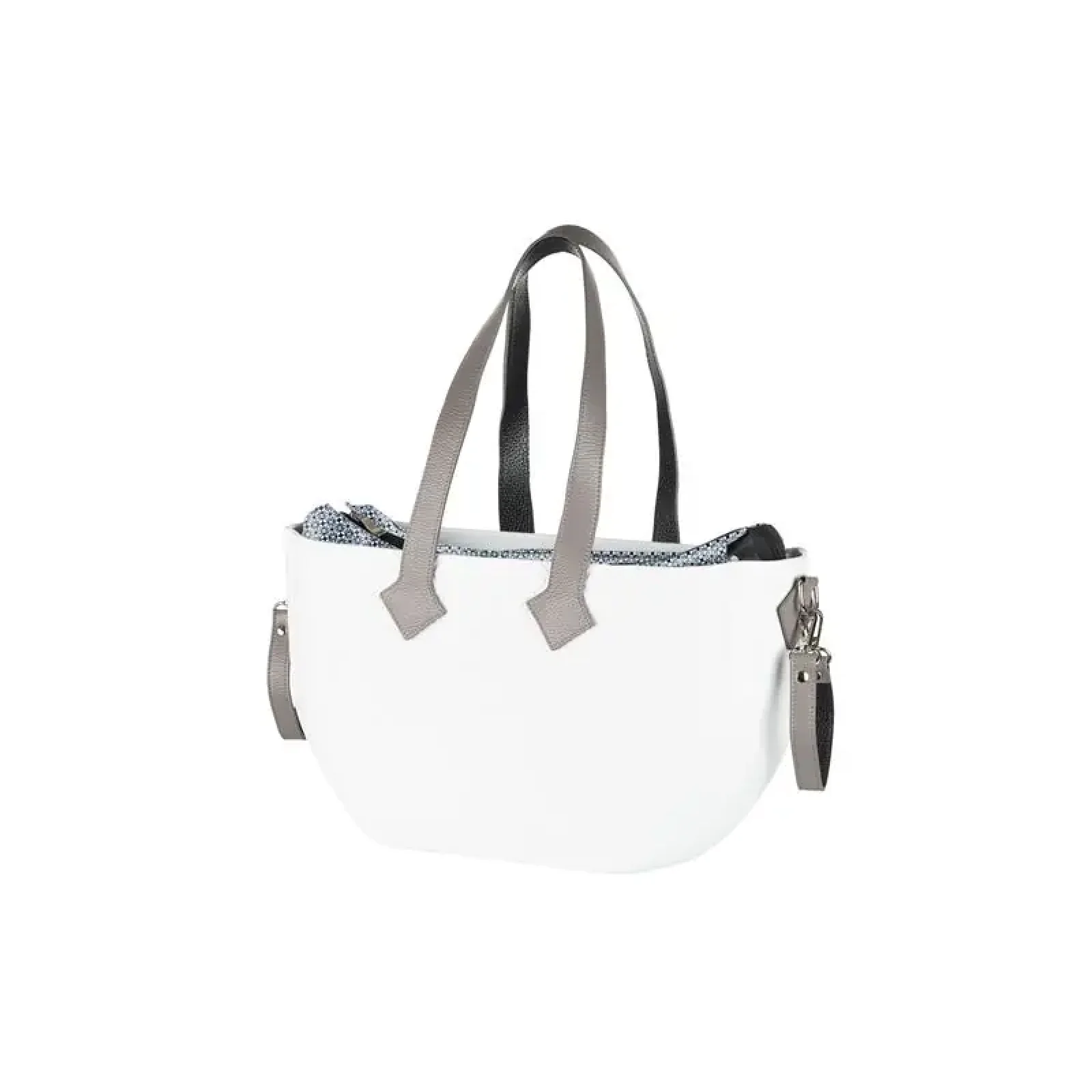 Сумка Nuvita MyMia ручки шкіра, килимок, ремені для коляски, біло-сірий (NV8801G/02O/23G/13G/33G) UA