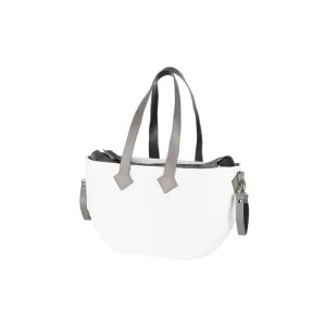 Сумка Nuvita MyMia ручки шкіра, ремені для коляски, біло-сірий (NV8801G/07G/23G/13G/33G) UA