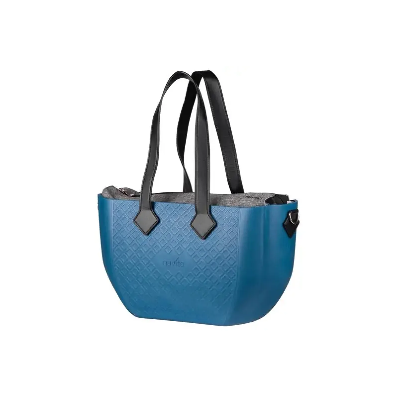 Сумка Nuvita MyMia ручки еко-шкіра, килимок, ремені для коляски, синьо-Black (NV8801P/02G/03B) UA