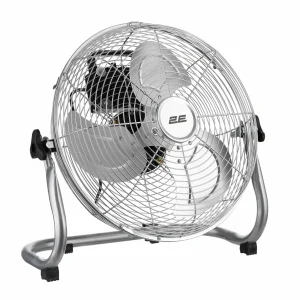 Вентилятор підлоговий 2E PowerWind 30C професійний, 30см, 60Вт, кнопки, двигун мідь 100%, срібний (2E-IF30C) UA