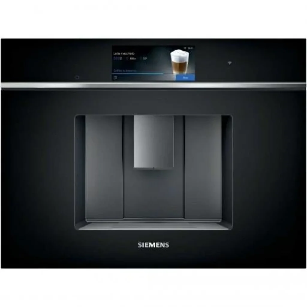 Кавомашина Siemens вбудована, 2.4л, зерно+мол., автомат.капуч, LED-дисплей, авторецептів -29, чорний, CT718L1B0 UA