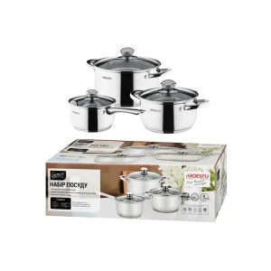 Набір посуду Ardesto Gemini Gourmet Varese, 6 предметів, нержавіюча сталь (AR1906PS) UA