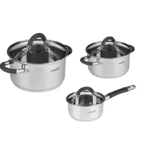 Набір посуду Ardesto Gemini Salerno, 6 предметів, нержавіюча сталь, силікон (AR1906S) UA