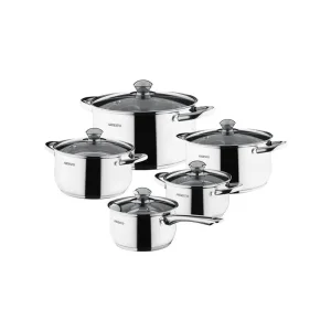 Набір посуду Ardesto Gemini Gourmet Varese, 10 предметів, нержавіюча сталь (AR1910PS) UA