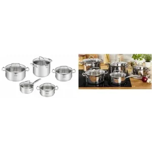 Набір посуду Tefal Duetto Plus, 10предметів, нержавіюча сталь, скло (G719SA55) UA