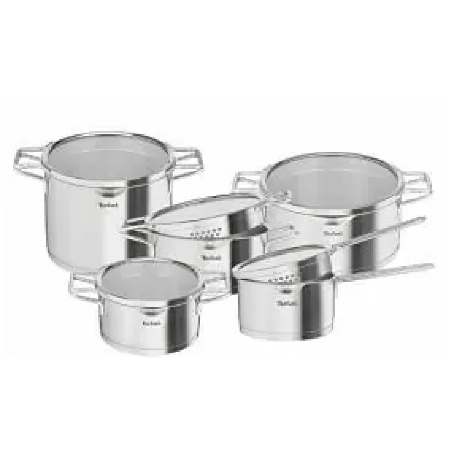 Набір посуду Tefal Nordica, 10пр., нержавіюча сталь, скло (H852SA56) UA