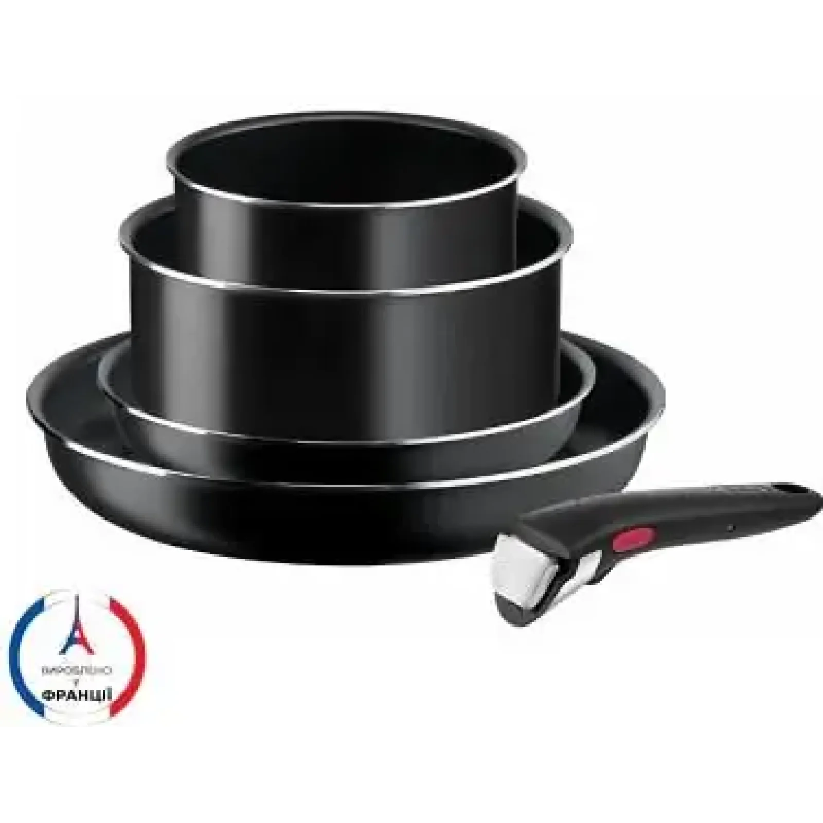 Набір посуду Tefal Ingenio Easy Cook & Clean, 5предметів, алюміній, нержавіюча сталь, бакеліт, чориний (L1539543) UA