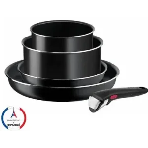 Набір посуду Tefal Ingenio Easy Cook & Clean, 5предметів, алюміній, нержавіюча сталь, бакеліт, чориний (L1539543) UA