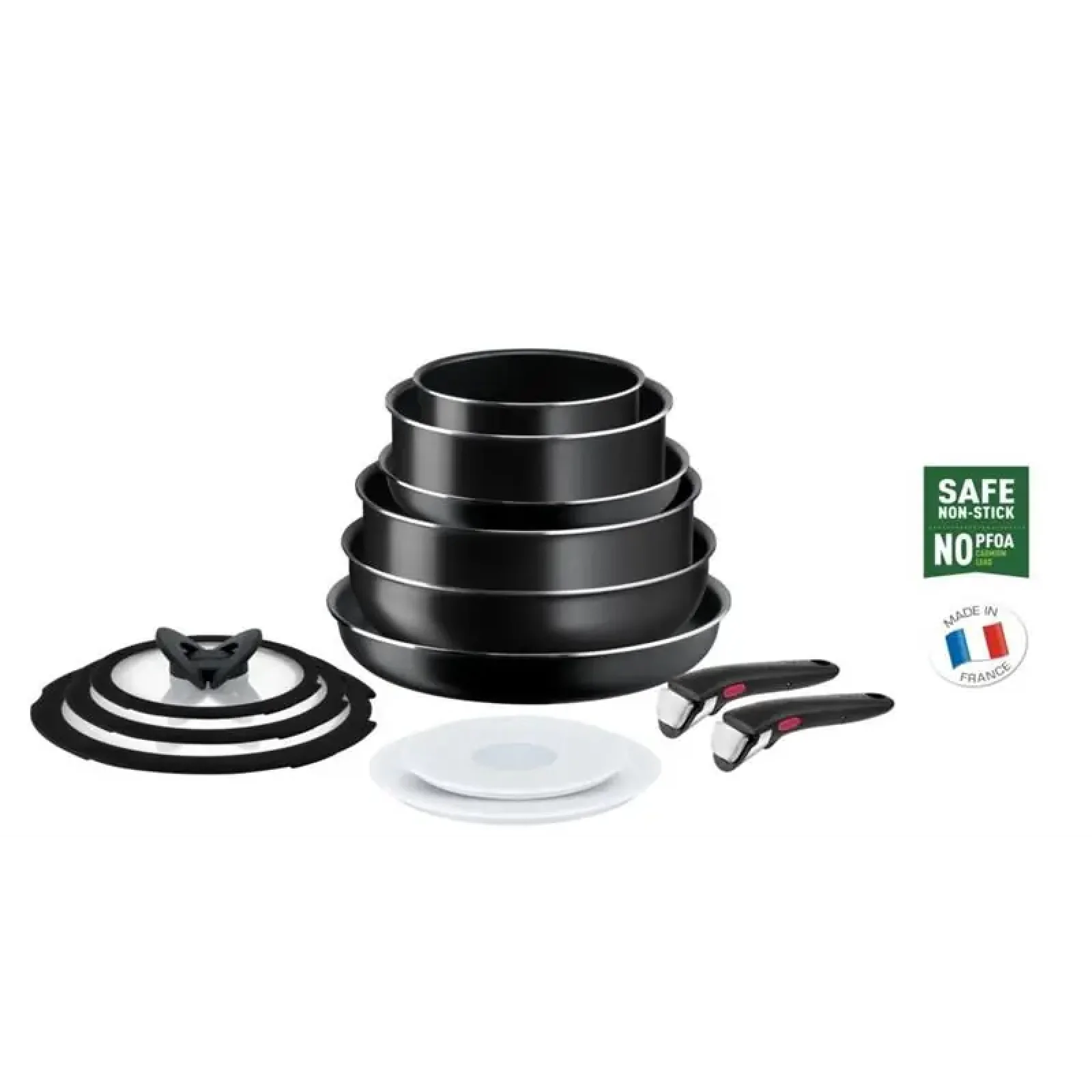 Набір посуду Tefal Ingenio Easy Cook & Clean, змінна ручка, 13предметів, алюміній, бакеліт, коричневий (L1539843) UA
