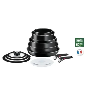 Набір посуду Tefal Ingenio Easy Cook & Clean, змінна ручка, 13предметів, алюміній, бакеліт, коричневий (L1539843) UA