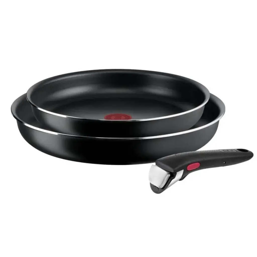 Набір посуду Tefal Ingenio Easy Cook & Clean, змінна ручка, 3предметів, алюміній, бакеліт, чорний (L1549013) UA