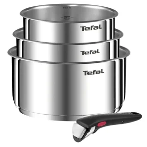Набір посуду Tefal Ingenio Emotion, змінна ручка, 4предмети, нержавіюча сталь, бакеліт (L8964S55) UA