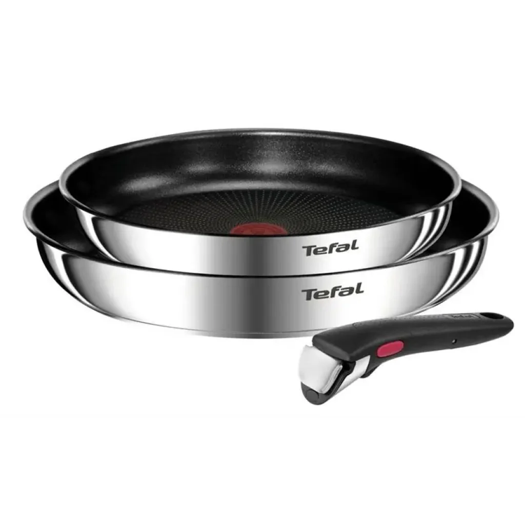 Набір посуду Tefal Ingenio Emotion, змінна ручка, 3предмети, нержавіюча сталь, бакеліт (L897S374) UA