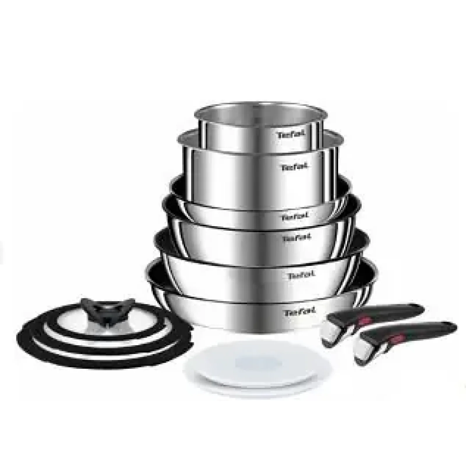 Набір посуду Tefal Ingenio Emotion, 13пр., нержавіюча сталь, скло, пластик, бакеліт, сріблястий (L897SD74) UA