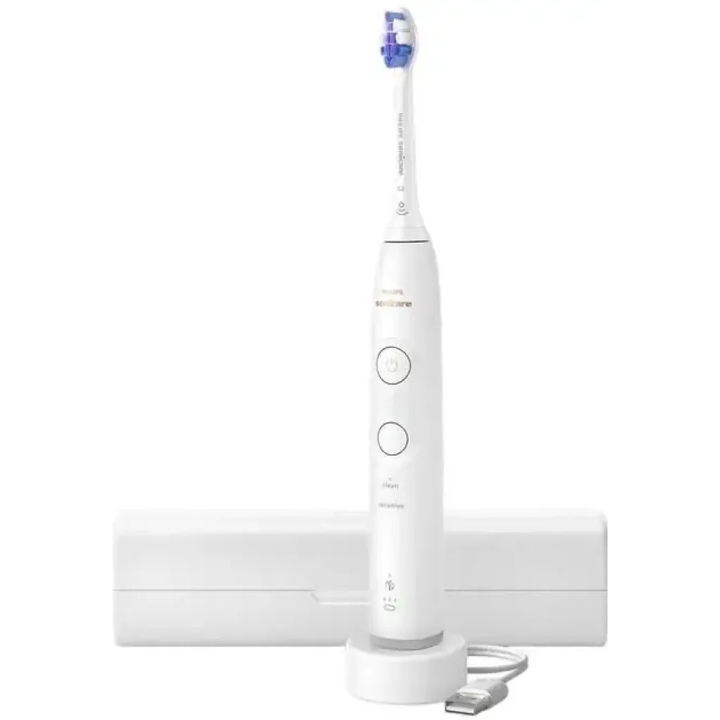 Щітка зубна електр. Philips Sonicare 6100 Series, 62т. колив/хв, насадок-1, футляр, білий (HX7400/06) UA