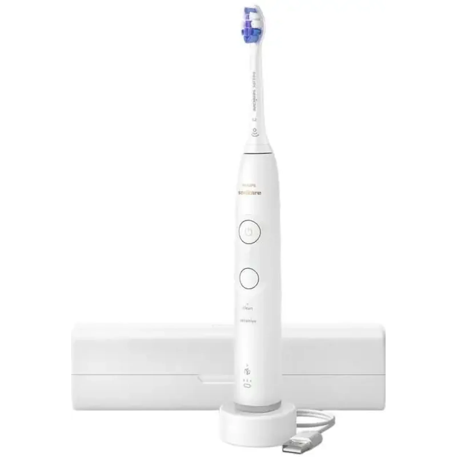 Щітка зубна електр. Philips Sonicare 6100 Series, 62т. колив/хв, насадок-1, футляр, білий (HX7400/06) UA