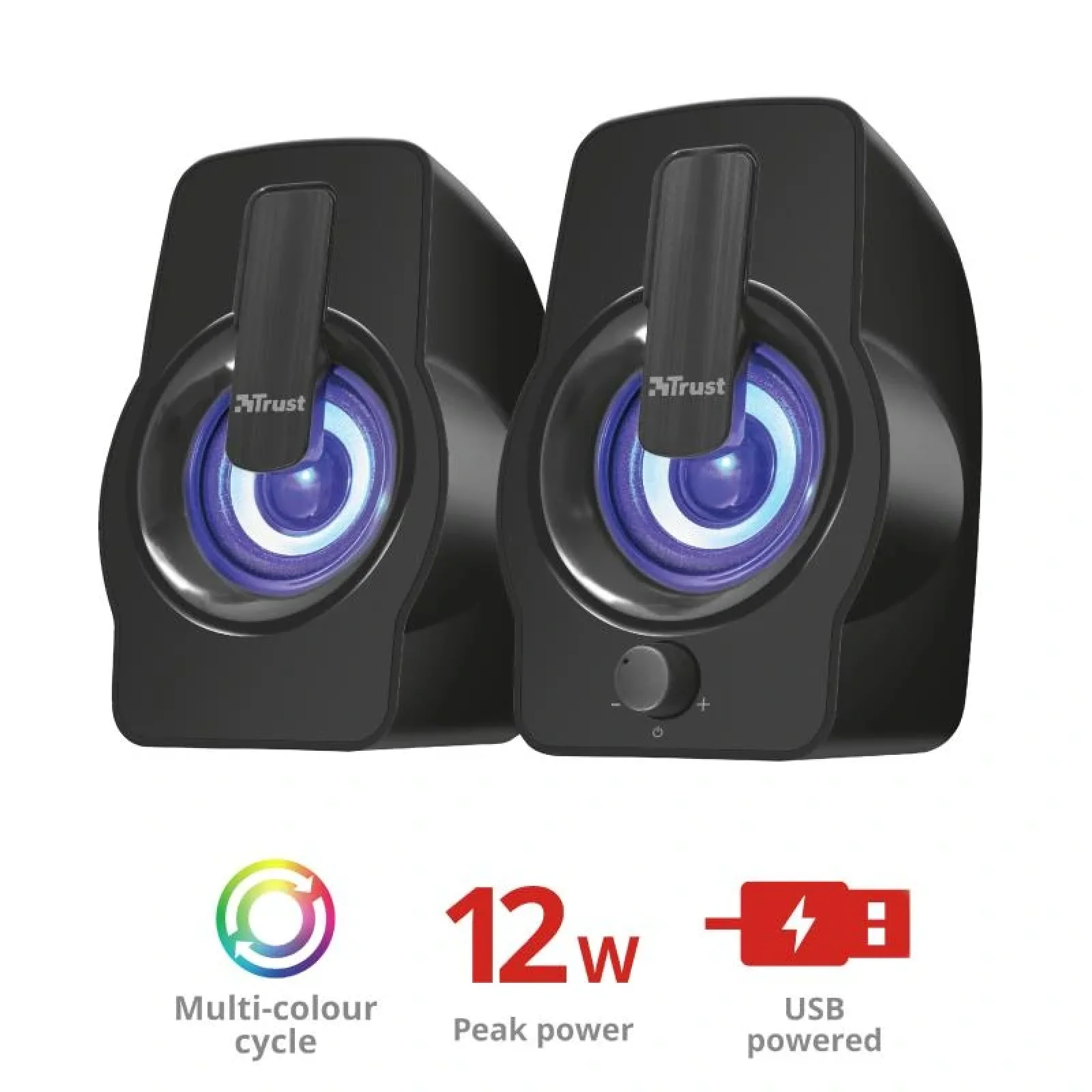 Акустична система (Колонки) Trust 2.0 Gemi RGB USB Black, 22948_TRUST UA