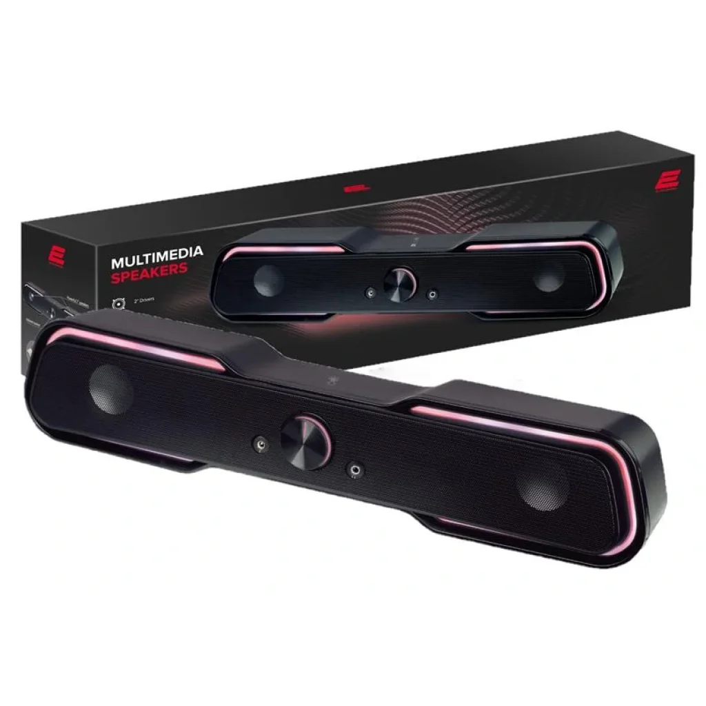 Акустична система (саундбар) 2E PCS101 RGB, 2.0, USB, Black, 2E-PCS101BK UA